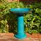 Glitzhome® 21.5" Faux Ceramic Tall Pedestal Birdbath